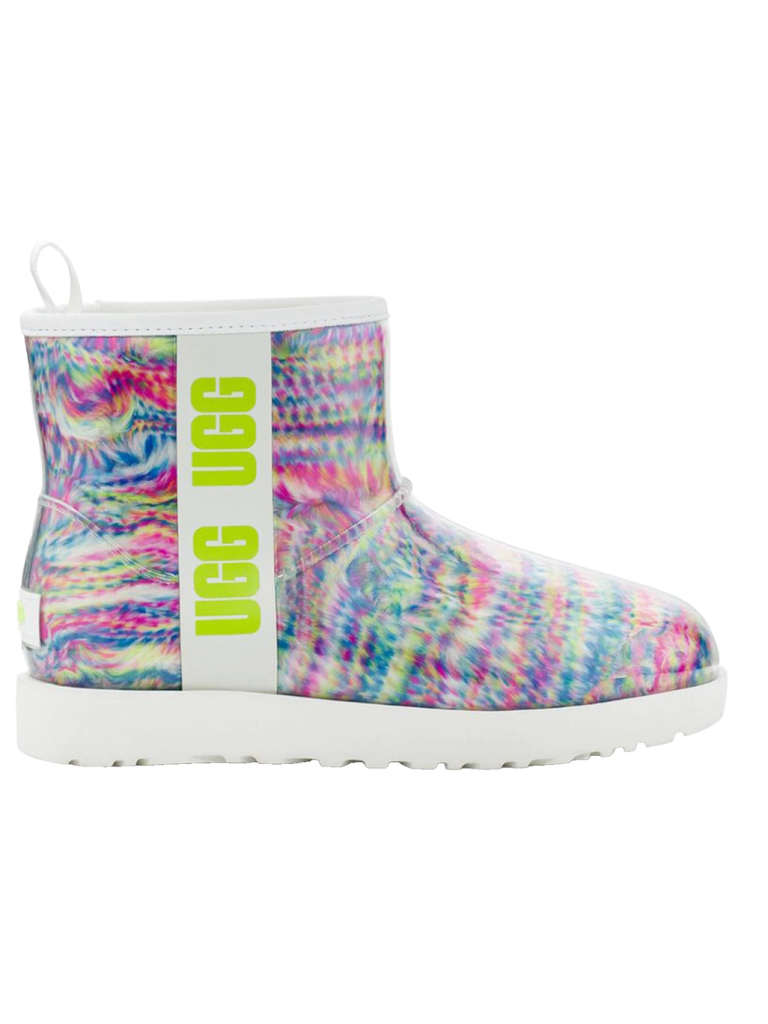 Ugg Womens Classic Clear Mini Pixelate White 7